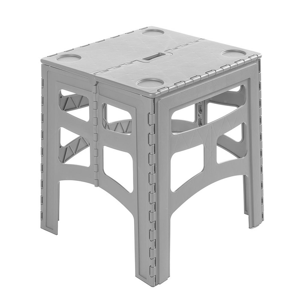 Campingtisch Timo Grau - Grau, KONVENTIONELL, Kunststoff (46,5/44,5/55cm)