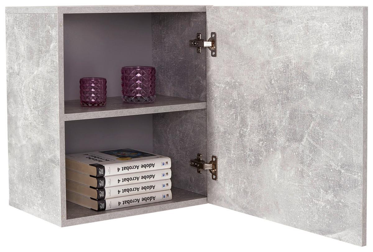 Viseča Omara Geno, Siva - siva, Moderno, leseni material (50/51/28cm) - Mömax