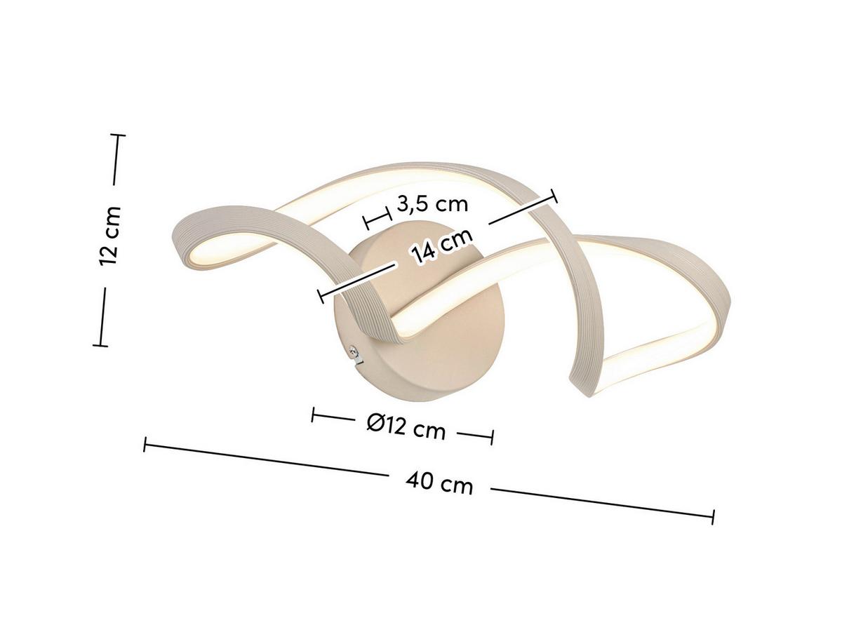 LAMPA SUFITOWA BEATRIX - kolor piaskowy, Trend, tworzywo sztuczne/metal (40/14/12cm) - Collet's Monde