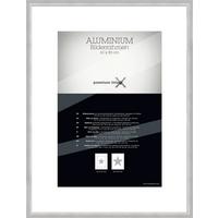 Bilderrahmen Aluminium ca. 63x83cm - Silberfarben, Basics, Metall (63,1/83,1/2.2cm) - Premium Living