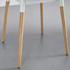 MATBORD GAIA - vit/ekfärgad, Modern, trämaterial/trä (90/90/75cm) - Bessagi Home