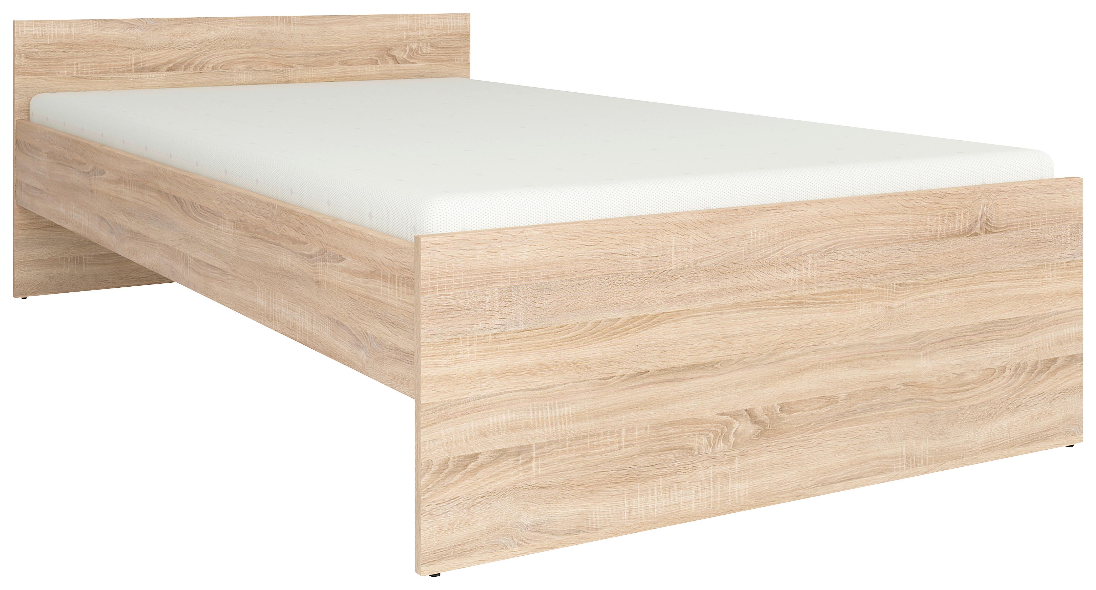Bett Nepo Plus ca. 120x200 cm Sonoma Eiche - Sonoma Eiche, MODERN, Holz/Holzwerkstoff (120/200cm) - Livetastic