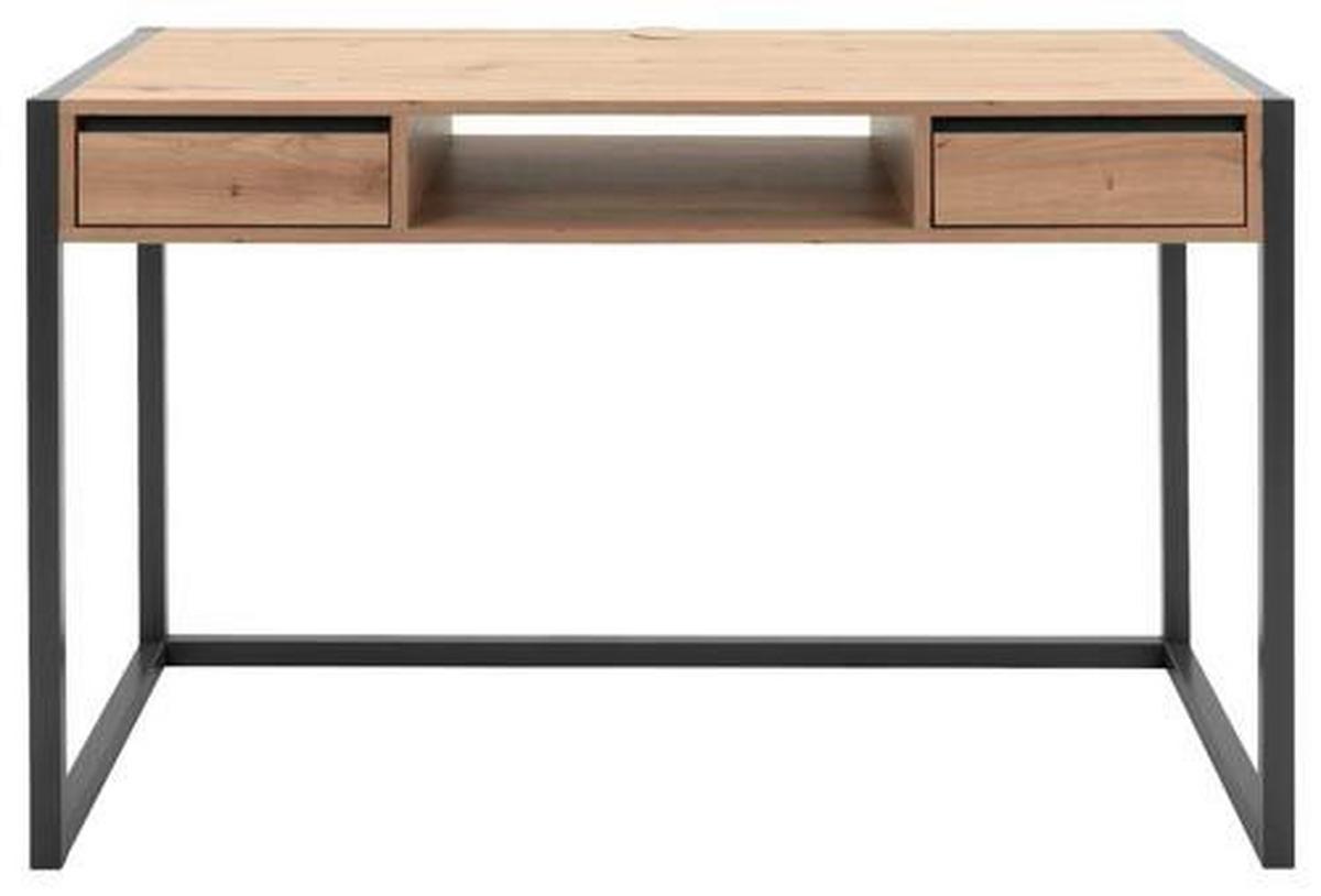 BIURKO DENVER 30 - kolor dębowy/antracytowy, Konventionell, materiał drewnopochodny (120/60/75cm) - MID.YOU