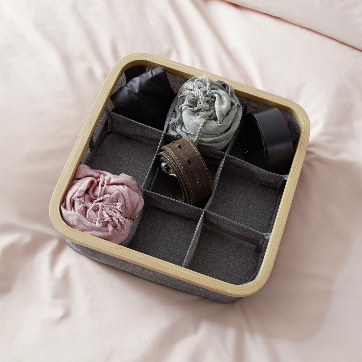 Škatla Za Shranjevanje Simply Storage -Ext- - siva, Moderno, karton/tekstil (30/30/9cm) - Premium Living