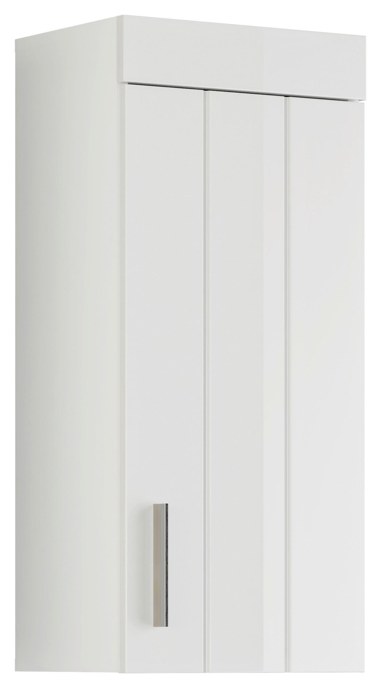 Hängeschrank Snow ca. 36x79 cm Weiß - Weiß Hochglanz, MODERN, Holzwerkstoff/Kunststoff (36/79/24cm) - MID.YOU