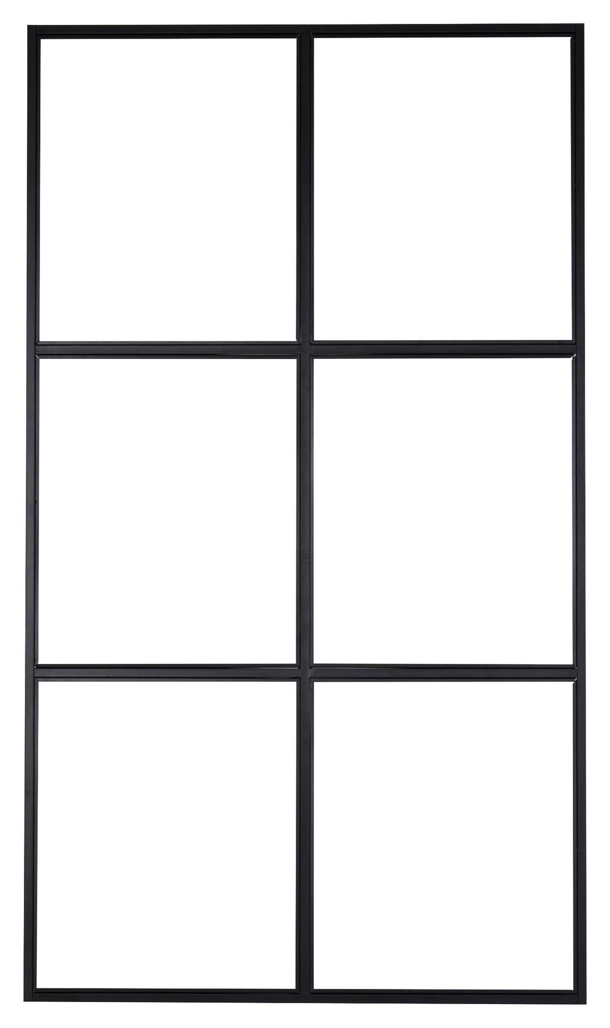 TRENNWAND LEIF - Schwarz, MODERN, Glas/Metall (120/210/2cm) - P & B