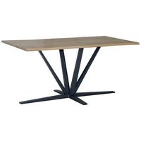 Jedilna Miza Pim, Barve Hrasta, 160x90 - črna/barve hrasta, Moderno, kovina/leseni material (160/76/90cm) - MID.YOU