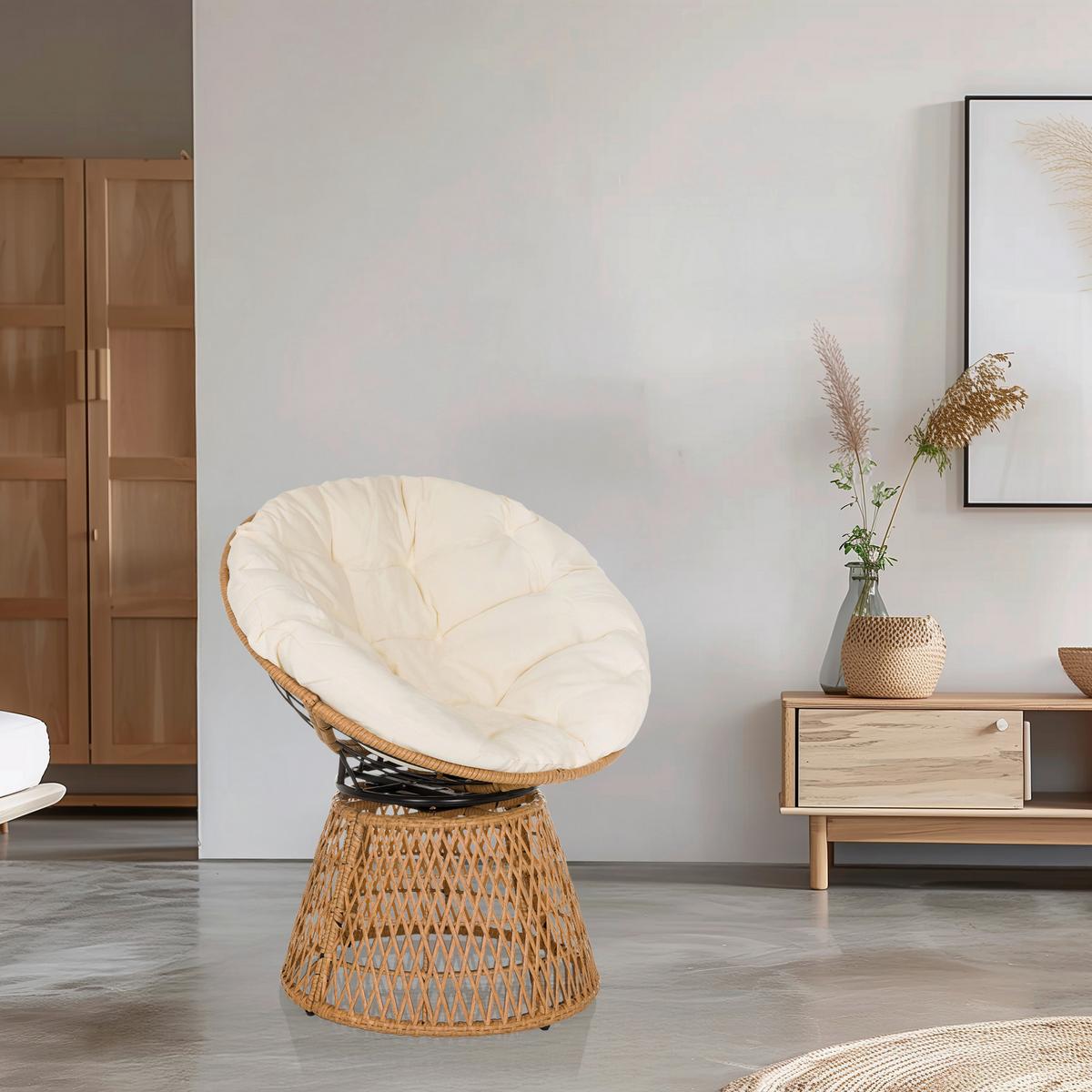 Vrtni Sedež Weavora, Bež - bež, Moderno, kovina/les (78/92/73cm) - MID.YOU