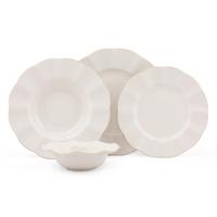 SERWIS OBIADOWO-ŚNIADANIOWY MLN24Y214R520 - kremowy/kolor złoty, Basics, ceramika