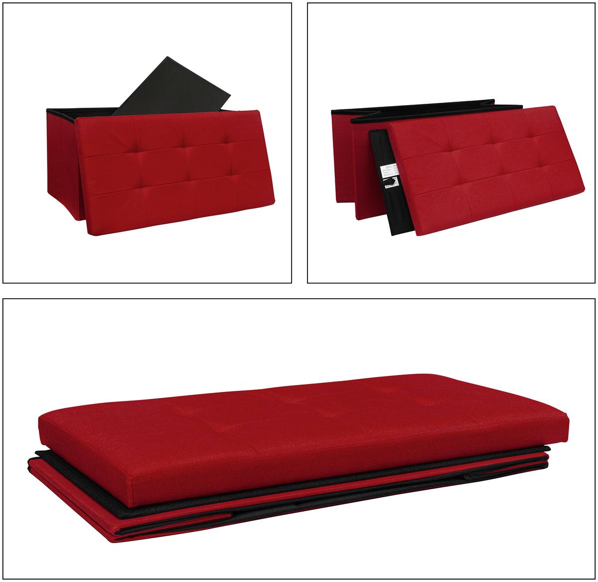 SITZBOX BOXAS - Rot, Basics, Holzwerkstoff/Kunststoff (76/38/38cm) - MID.YOU