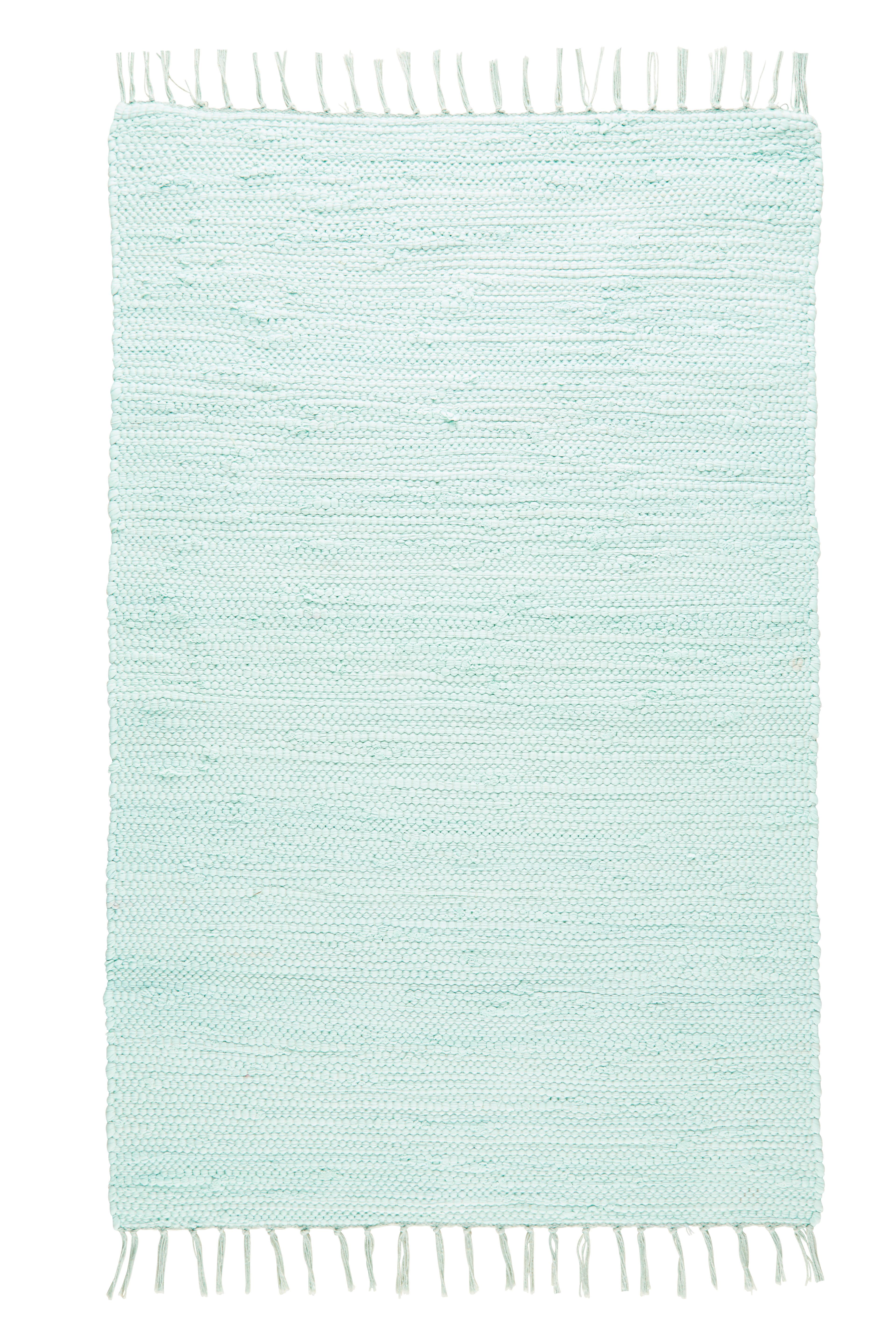 Fleckerlteppich Julia in Hellgrün ca. 60x90cm - Hellgrün, ROMANTIK / LANDHAUS, Textil (60/90cm) - Modern Living