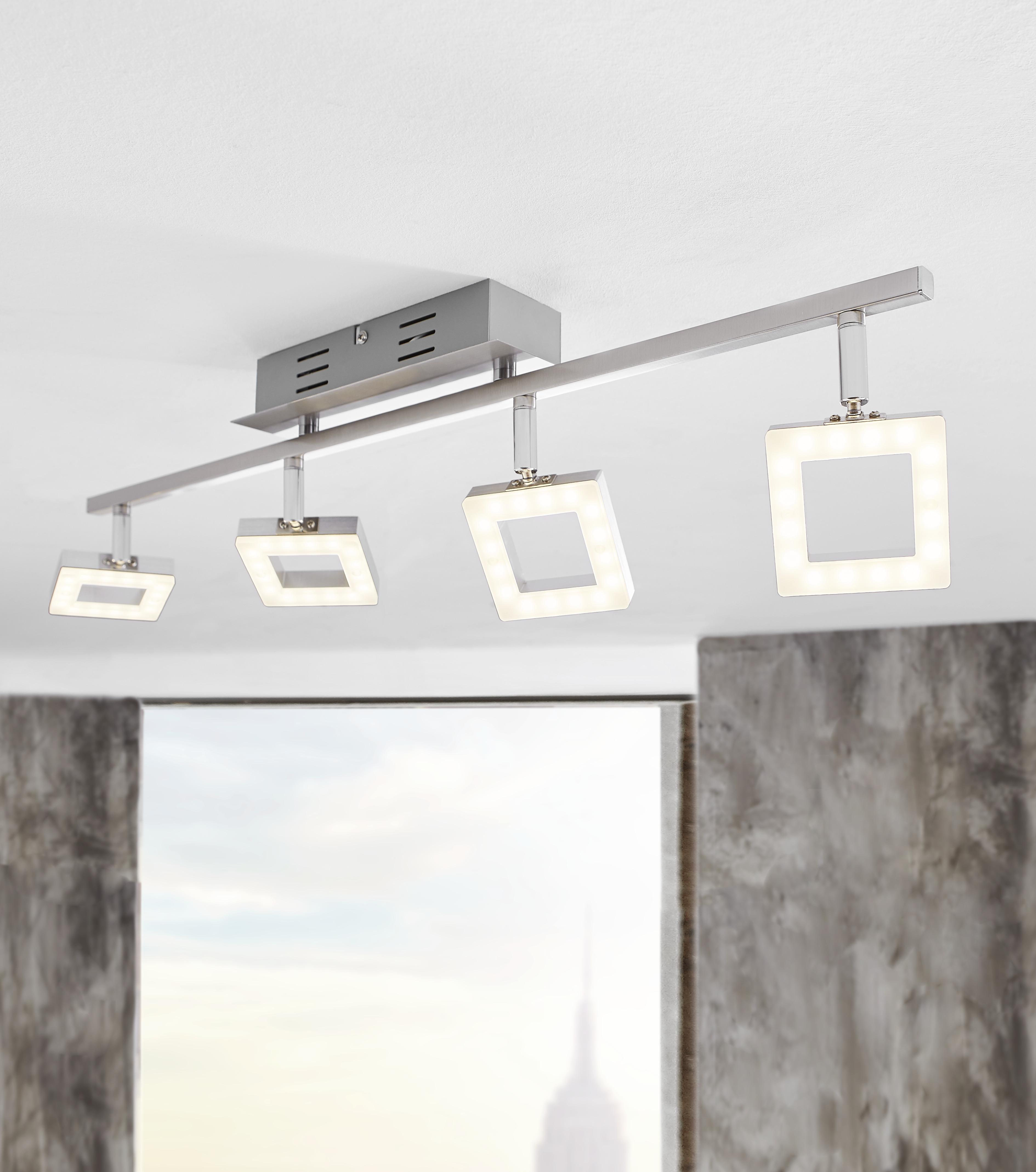LAMPA REFLEKTOROWA LED REAL II *SBN* - kolor aluminiowy/kolor niklowy, Basics, tworzywo sztuczne/metal (67,5cm) - Novel