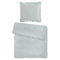 Bettwäsche Rüschen XL Mineral Grau - ROMANTIK / LANDHAUS, Textil (155/220cm) - Modern Living