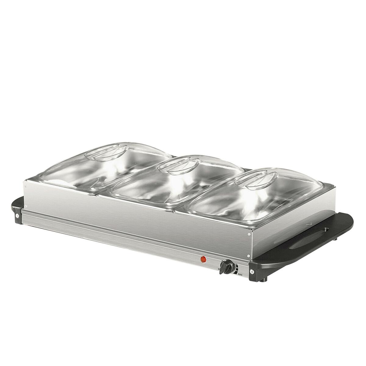 PODGRZEWACZ BUFETOWY SH 4.1 - kolor stalowy/czarny, Basics, metal (64/14/36,4cm) - Silva Homeline