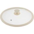 Deckel Marmor in Creme - Creme, ROMANTIK / LANDHAUS, Glas/Kunststoff (28cm) - PREMIUM LIVING
