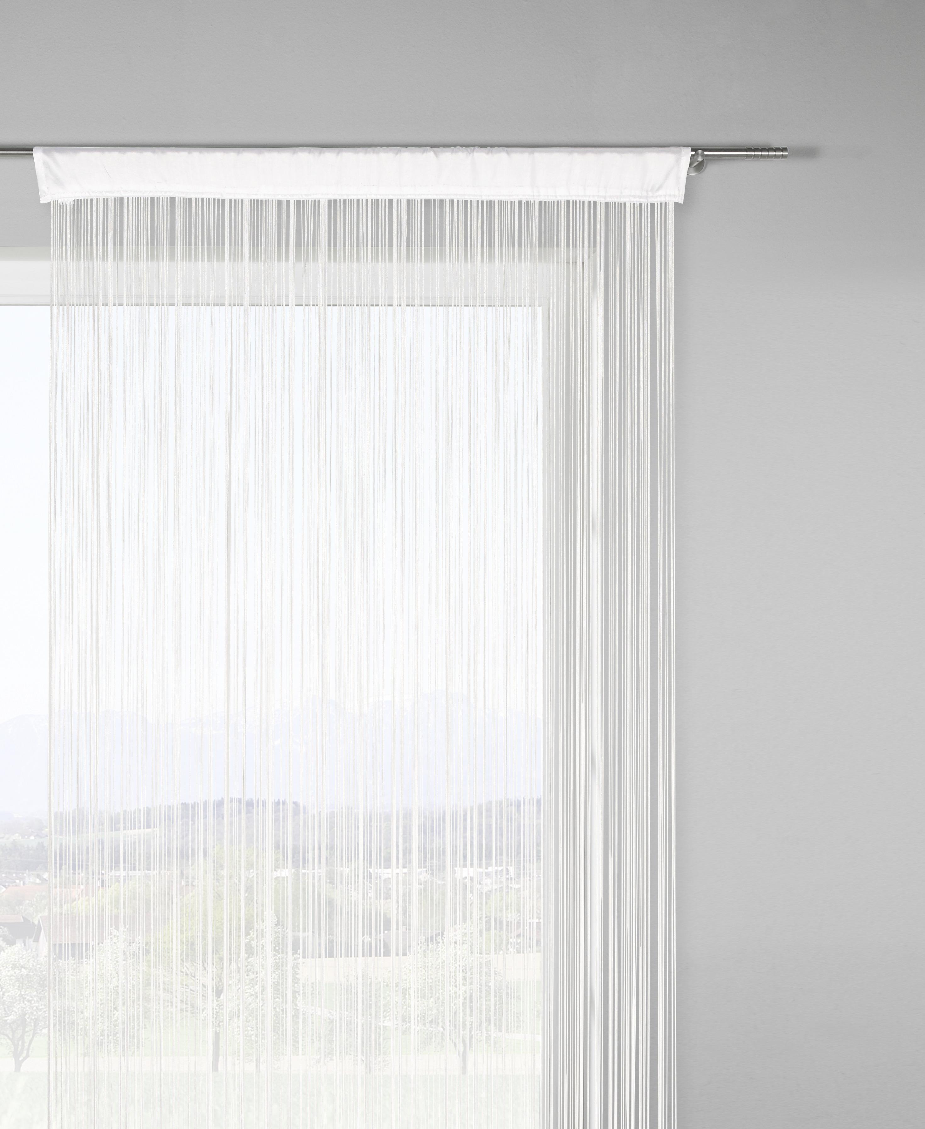 Nitasta Zavesa Promotion - bela, Konvencionalno, tekstil (90/200cm) - Based