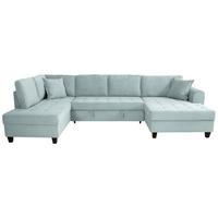 Kutna Garnitura Moritz - sivo-zelena, Trend, tekstil (178/324/155cm) - Modern Living