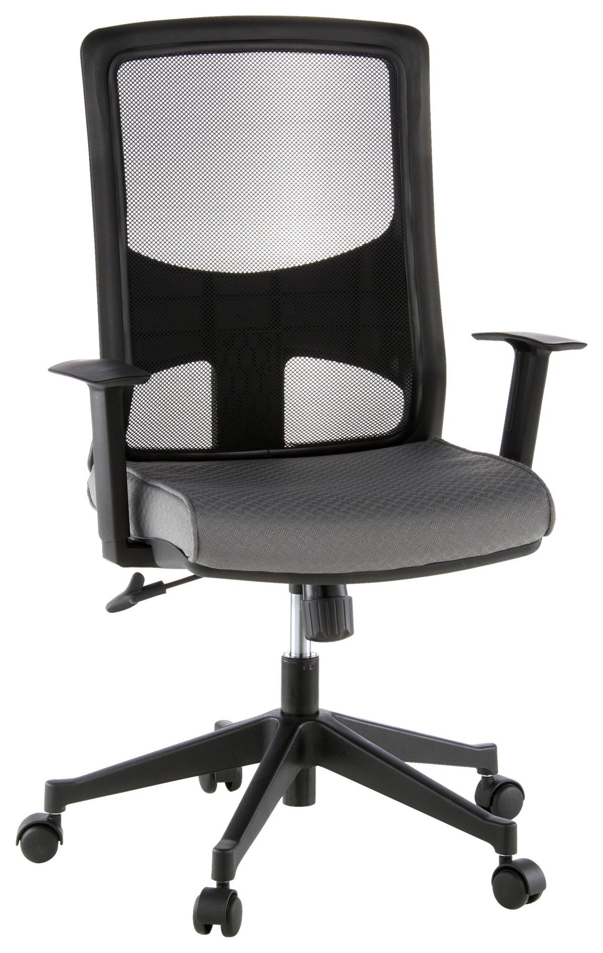 Drehstuhl Lavita Grau/Schwarz - Schwarz/Grau, MODERN, Kunststoff/Textil (57/113/44cm) - MID.YOU