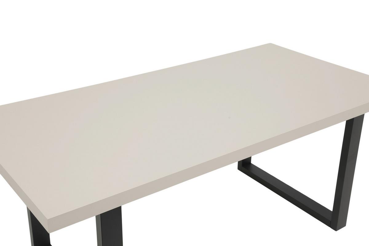 ESSTISCH MERAN T - Kaschmir/Schwarz, MODERN, Holzwerkstoff/Metall (180/76/90cm) - MID.YOU