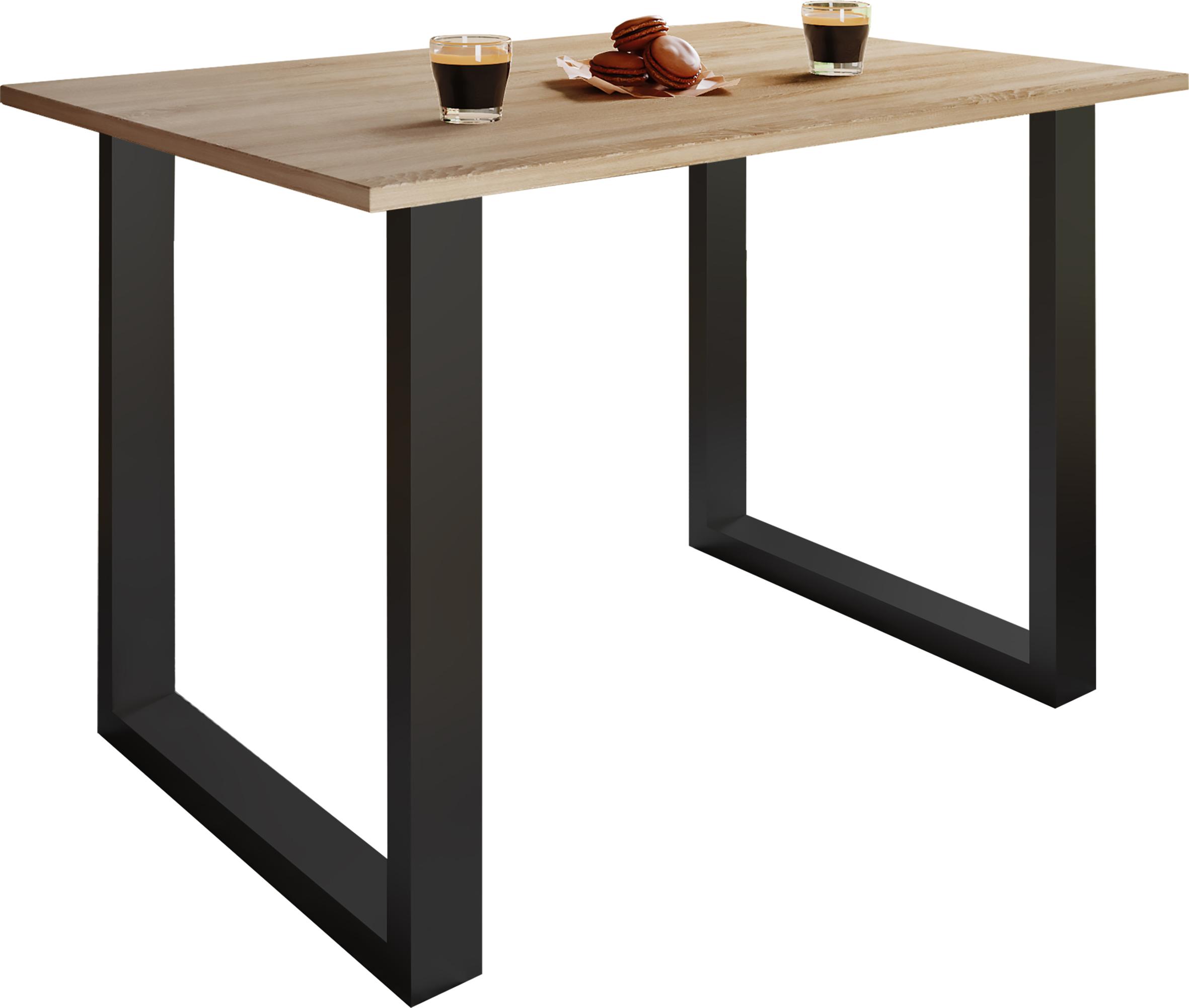 Jedilna Miza Xona, Hrast, Črna - črna/hrast sonoma, Basics, leseni material (140/80/76cm) - MID.YOU