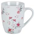 Kaffeebecher Roseanne in Weiß ca. 330ml - Pink/Grau, ROMANTIK / LANDHAUS, Keramik (8,4/10,5/cm) - Zandiara Kaffeebecher Roseanne in Weiß ca. 330ml - Pink/Grau, ROMANTIK / LANDHAUS, Keramik (8,4/10,5/cm) - Zandiara