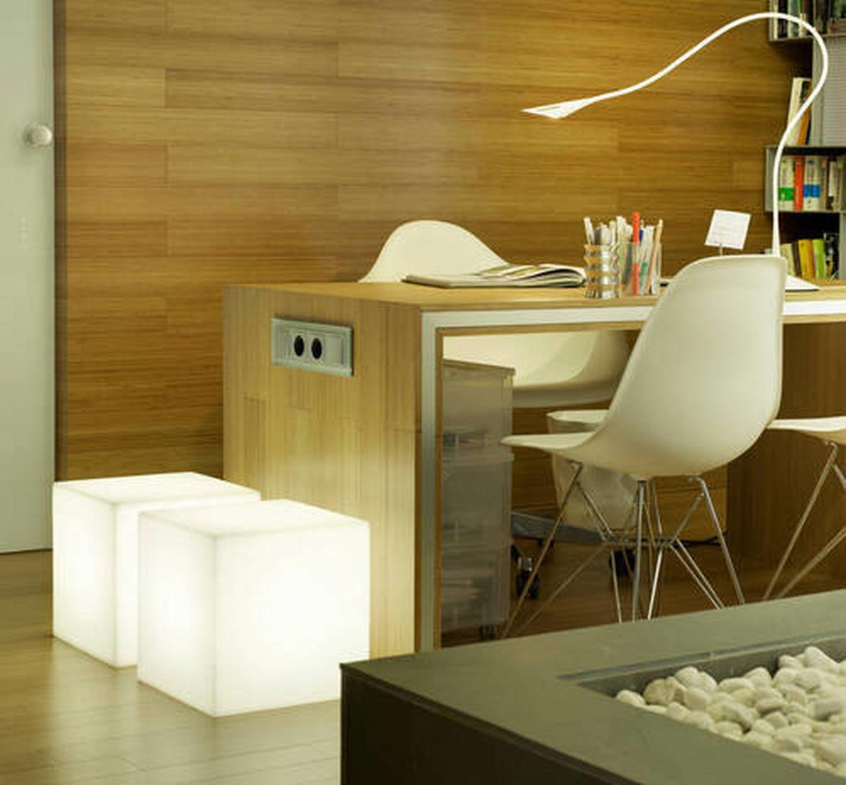 LAMPA ZEWNĘTRZNA LED CUBY 32 - biały, Design, tworzywo sztuczne (32/32cm) - Newgarden