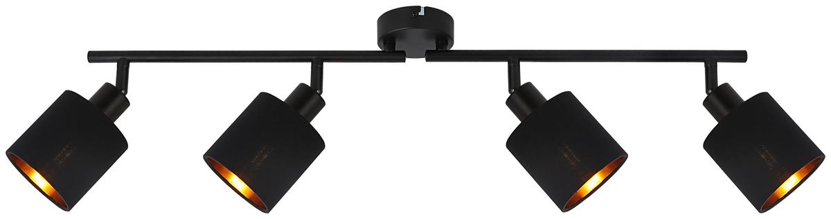 Strahler Goldi max. 15 Watt - Goldfarben/Schwarz, MODERN, Textil/Metall (89,5/10/23cm) - Mömax