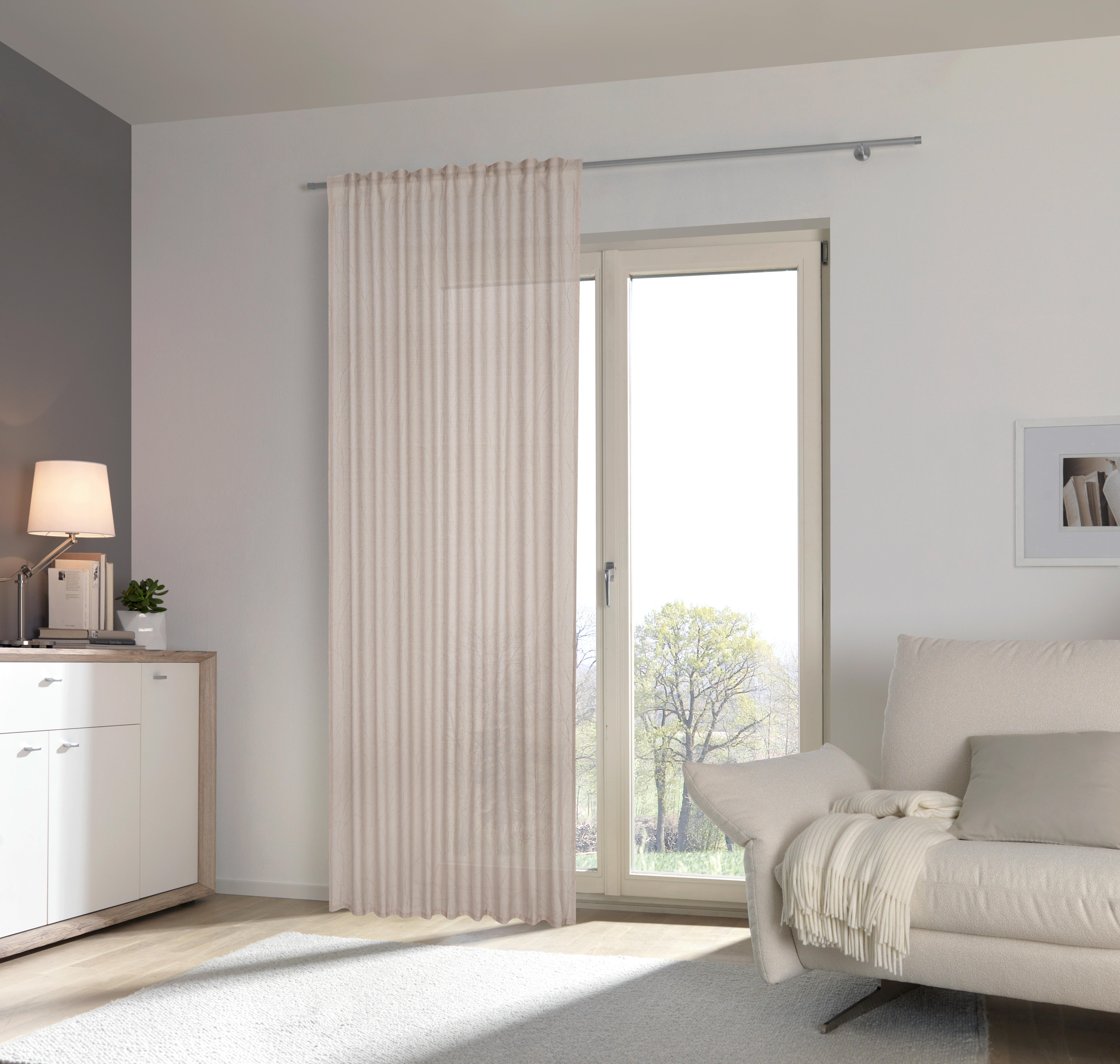 ZASŁONA GOTOWA TAINATE - taupe, Design, tkanina (135/245cm) - Esposa