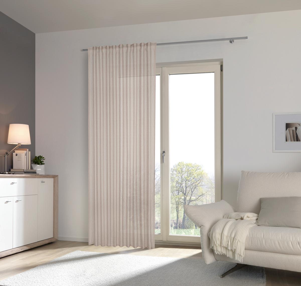 ZASŁONA GOTOWA TAINATE - taupe, Design, tkanina (135/245cm) - Esposa