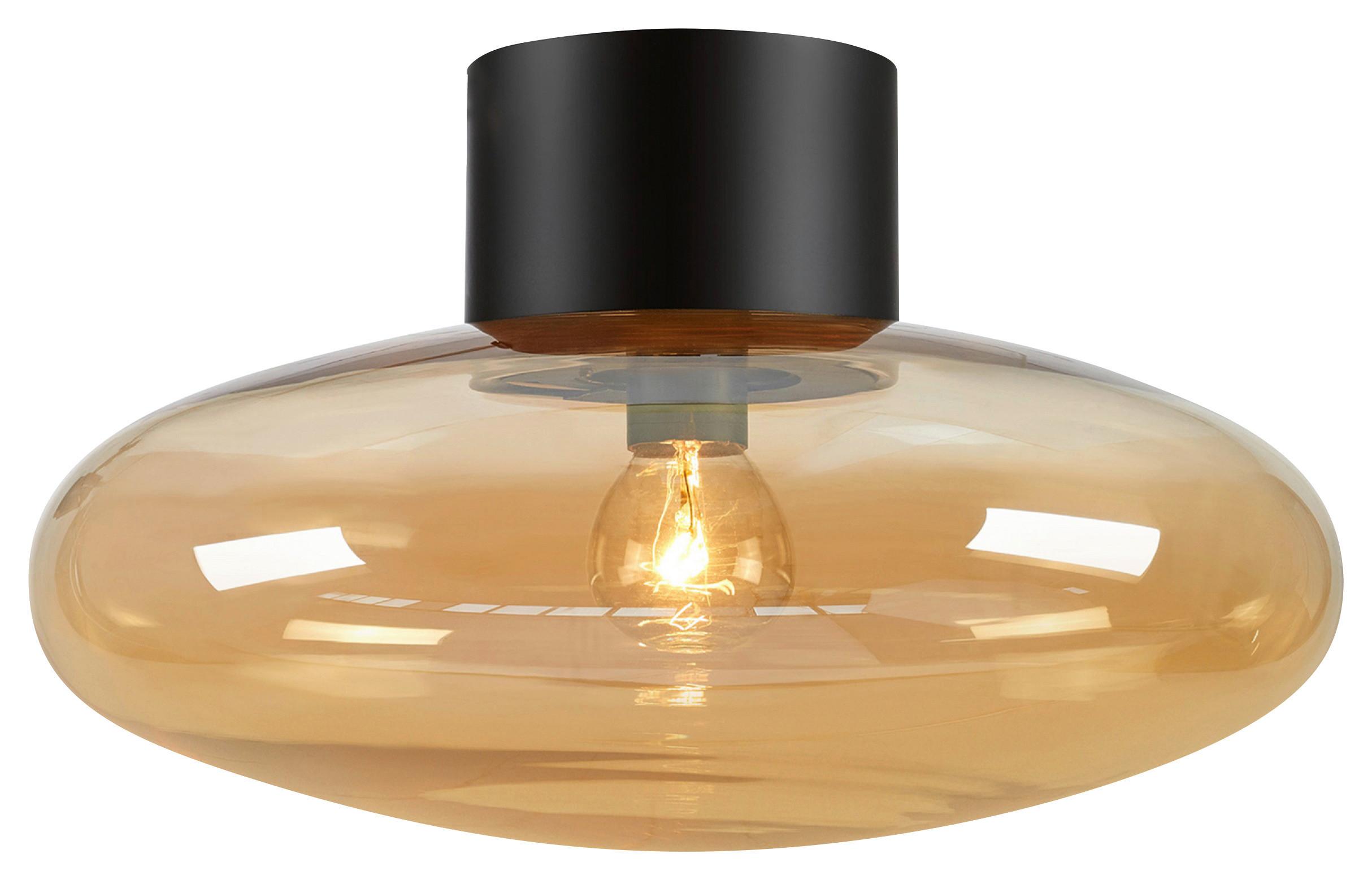 Deckenleuchte Locus Ceiling Bernsteinfarben max. 40 Watt - Bernsteinfarben, Basics, Glas/Metall (28,5/28,5/17cm) - Markslöjd