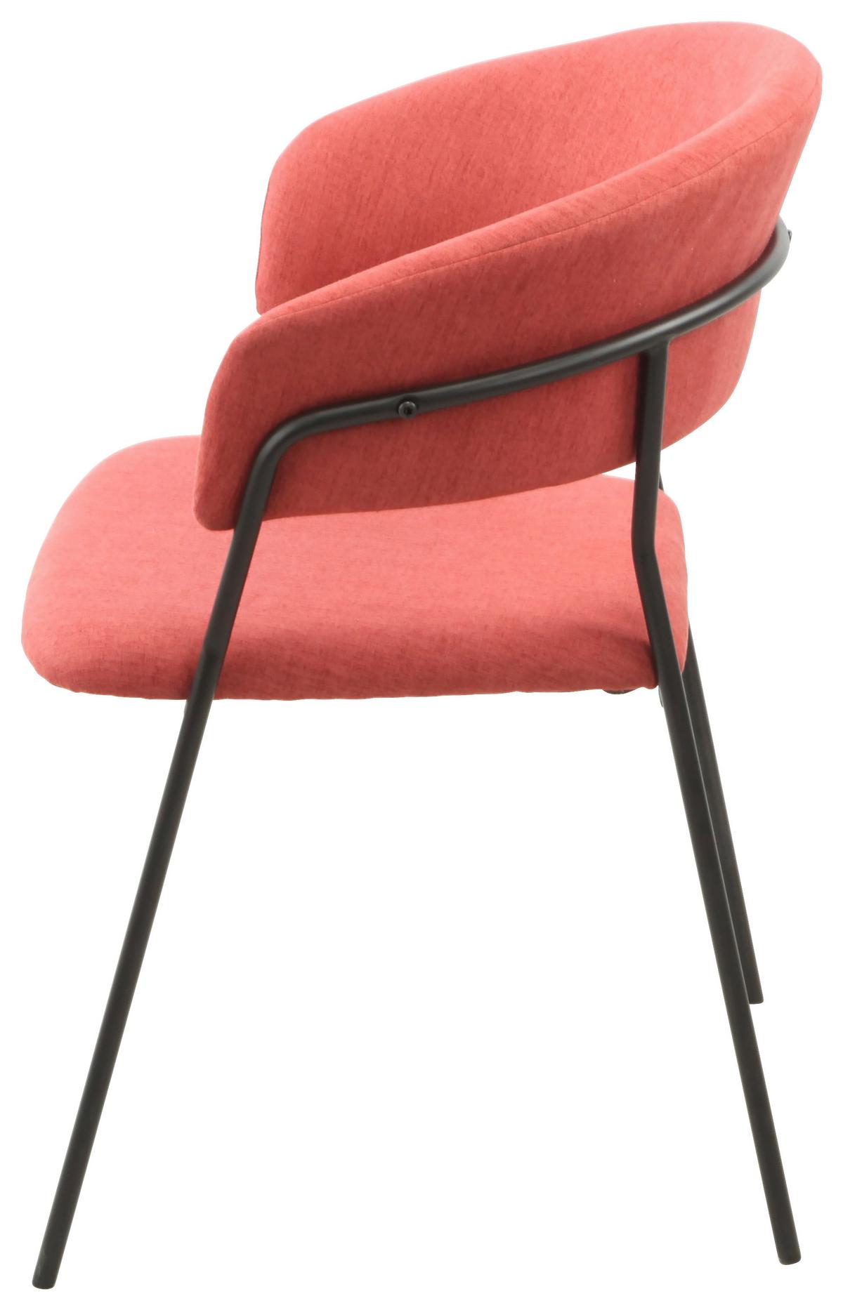 Armlehnstuhl Alice in Terra cotta - Terracotta/Schwarz, Design, Holz/Textil (53/80/59cm) - Mömax