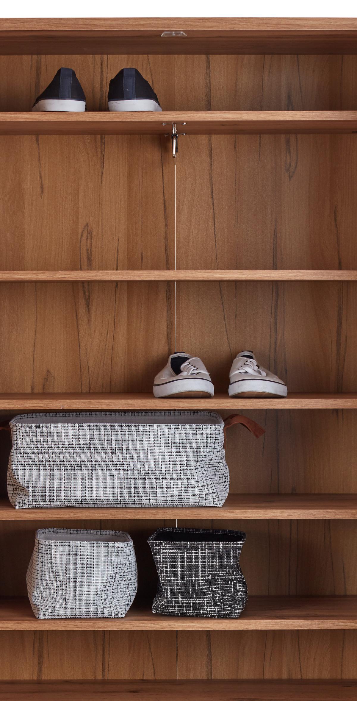 Omara Za Čevlje Venedig, Temno Siva, Hrast - temno siva/črna, Moderno, umetna masa/leseni material (70/196/35cm) - Mömax