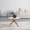 SOFFBORD MARBELLA - vit/guldfärgad, Modern, metall/keramik (70/70/44cm) - Mömax