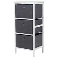 Etajeră OLIVER 2 - alb/gri, Modern, hârtie/lemn (37/80/30cm) - Modern Living