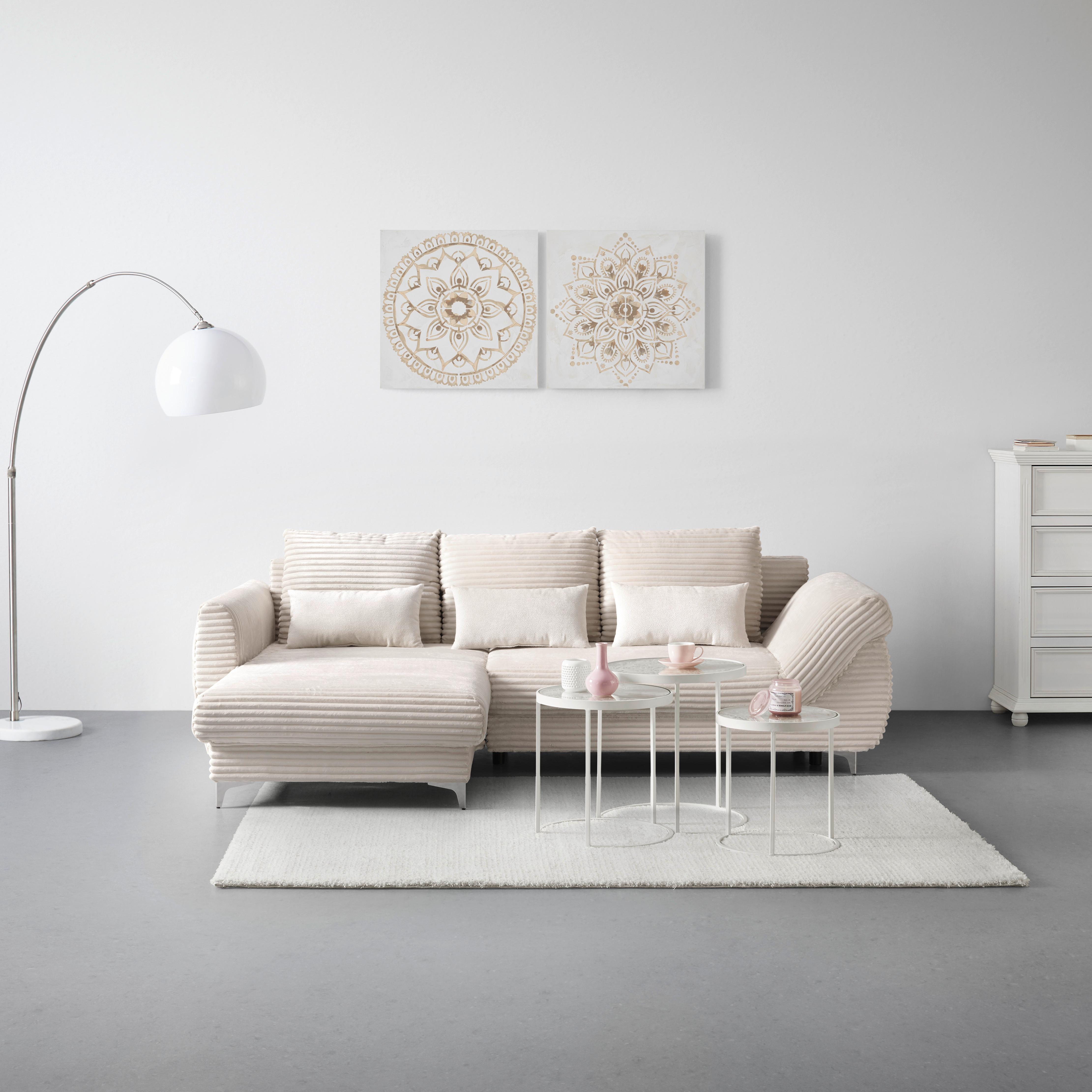 Canapea modulara ALANTIS LUX - auriu/crem, Lifestyle, lemn/metal (175/90/263cm) - Mömax