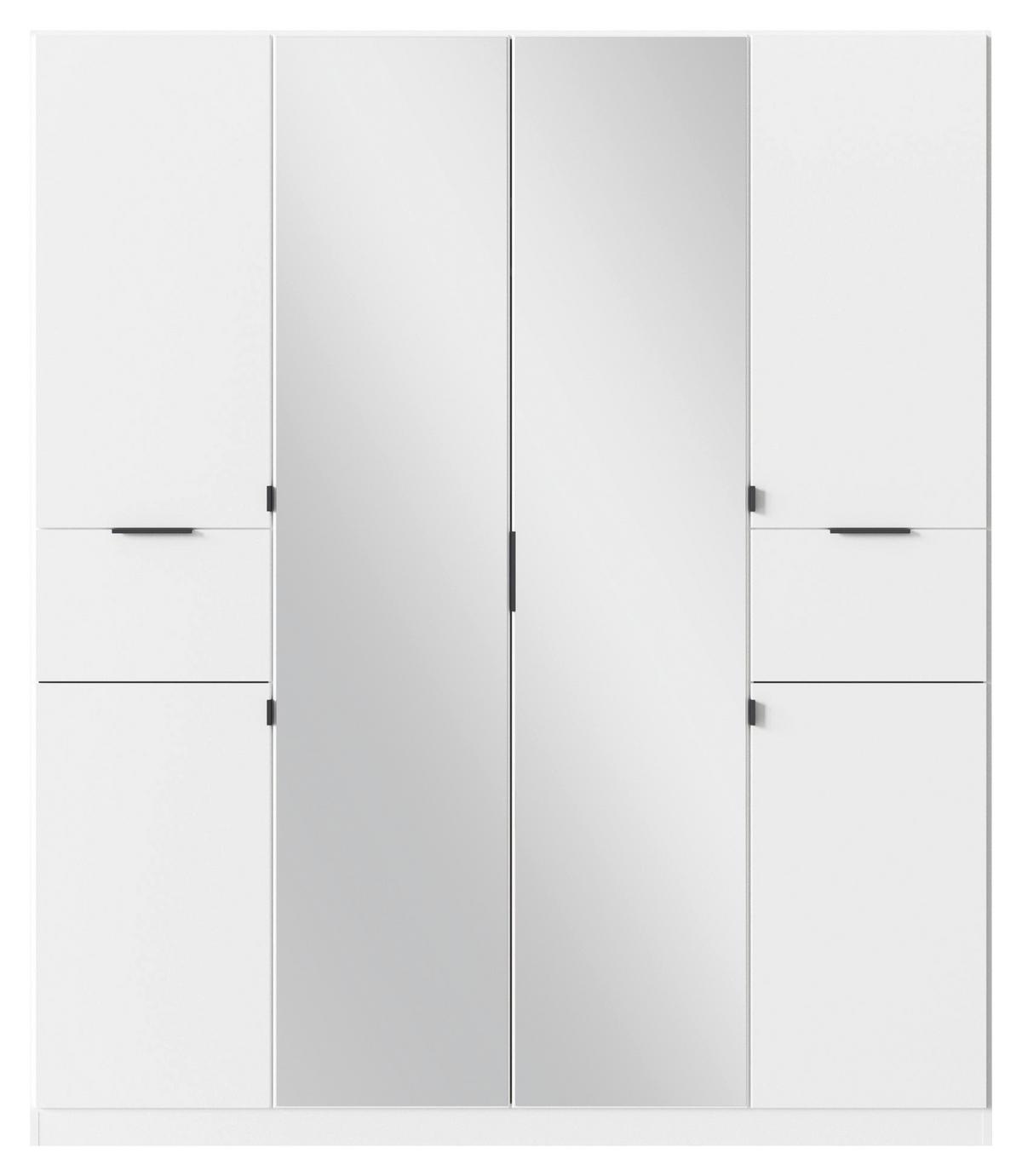Ormar S Klasičnim Vratima Ticao - bijela/siva, Moderno, drvni materijal/metal (181/210/54cm) - Modern Living