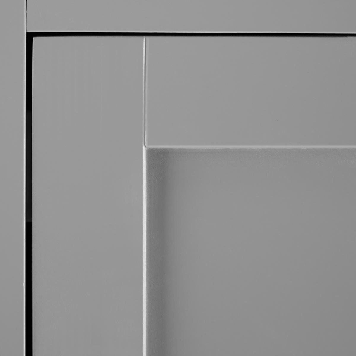 Rollwagen Hendrik Grau Echtholz/MDF - Edelstahlfarben/Hellgrau, MODERN, Holz/Metall (65/91,5/45cm) - Bessagi Home