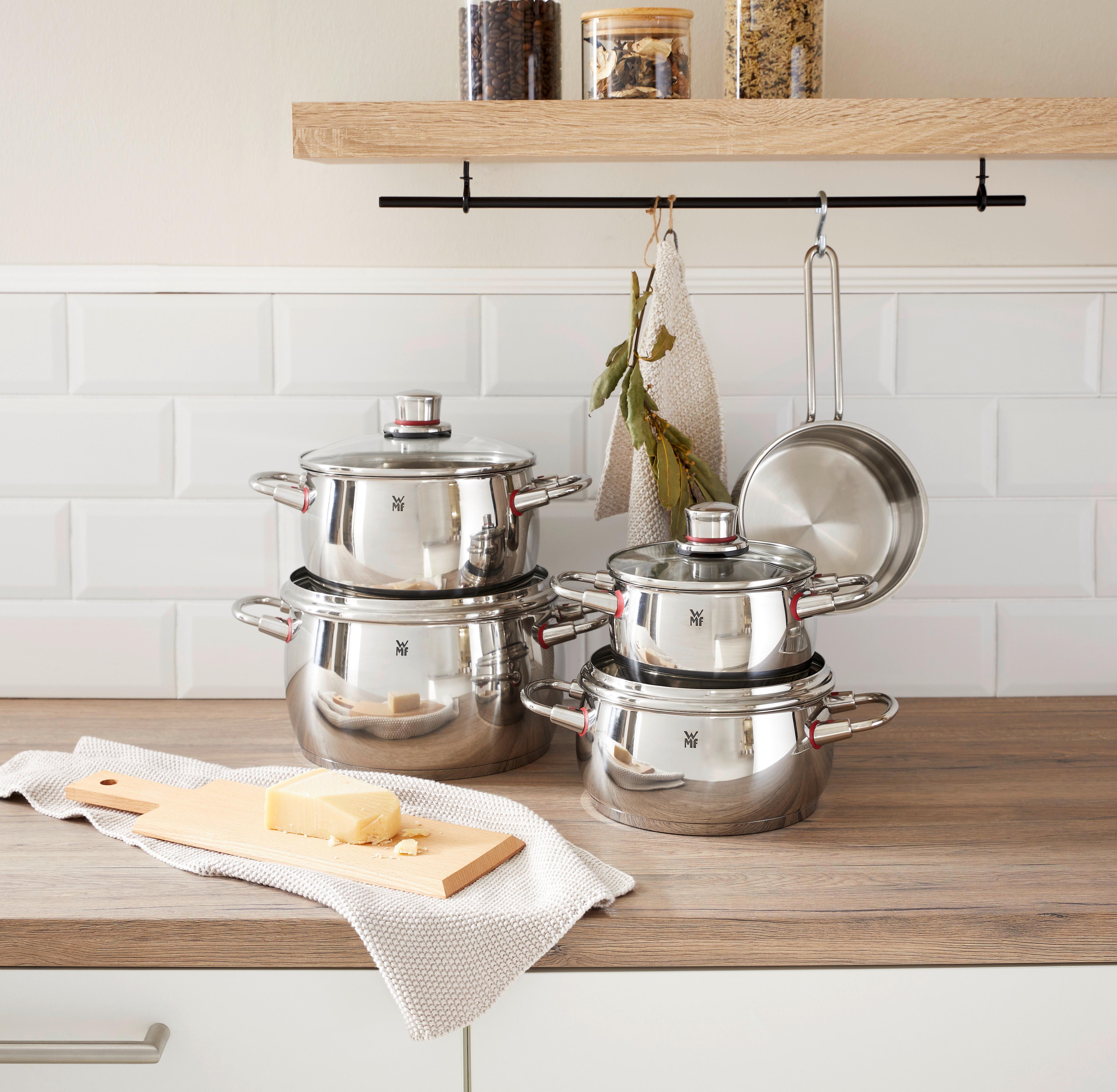 Kochtopfset WMF Quality One Edelstahl, 5-tlg. - Edelstahlfarben, KONVENTIONELL, Metall - WMF