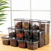 ZESTAW POJEMNIKÓW KUCHENNYCH 3808006603 - antracytowy/przezroczysty, Basics, tworzywo sztuczne (10/10/9,5cm) - P & B