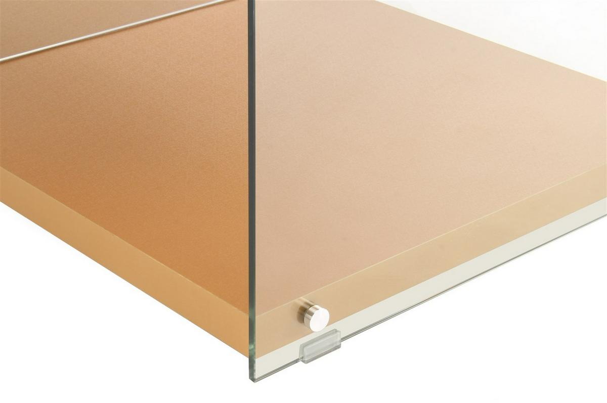 Beistelltisch Tv-Tisch Elementary 200 Gold - Goldfarben, Design, Glas/Holz (120/45/60cm) - Kayoom