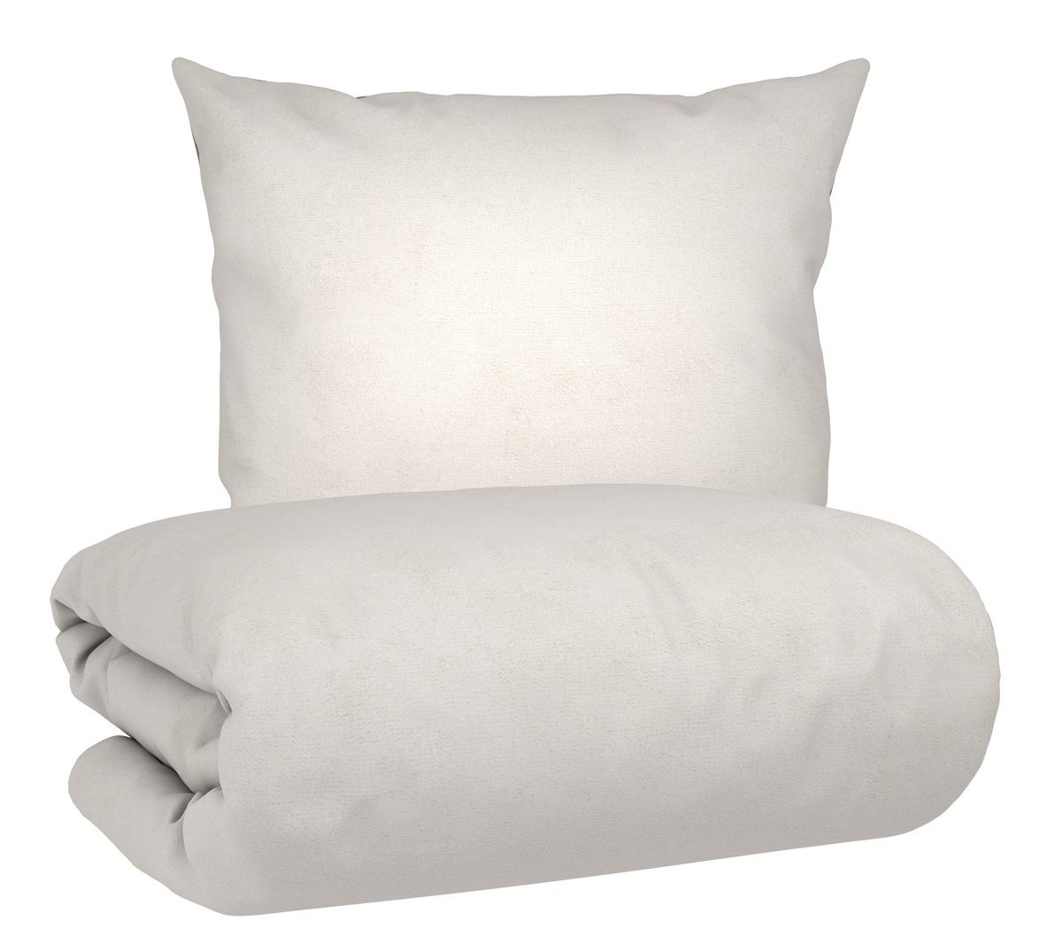 Wendebettwäsche Cashmere Wende Weiß/Hellbraun ca. 135x200cm - Hellbraun/Weiß, Textil (135/200cm) - Mömax