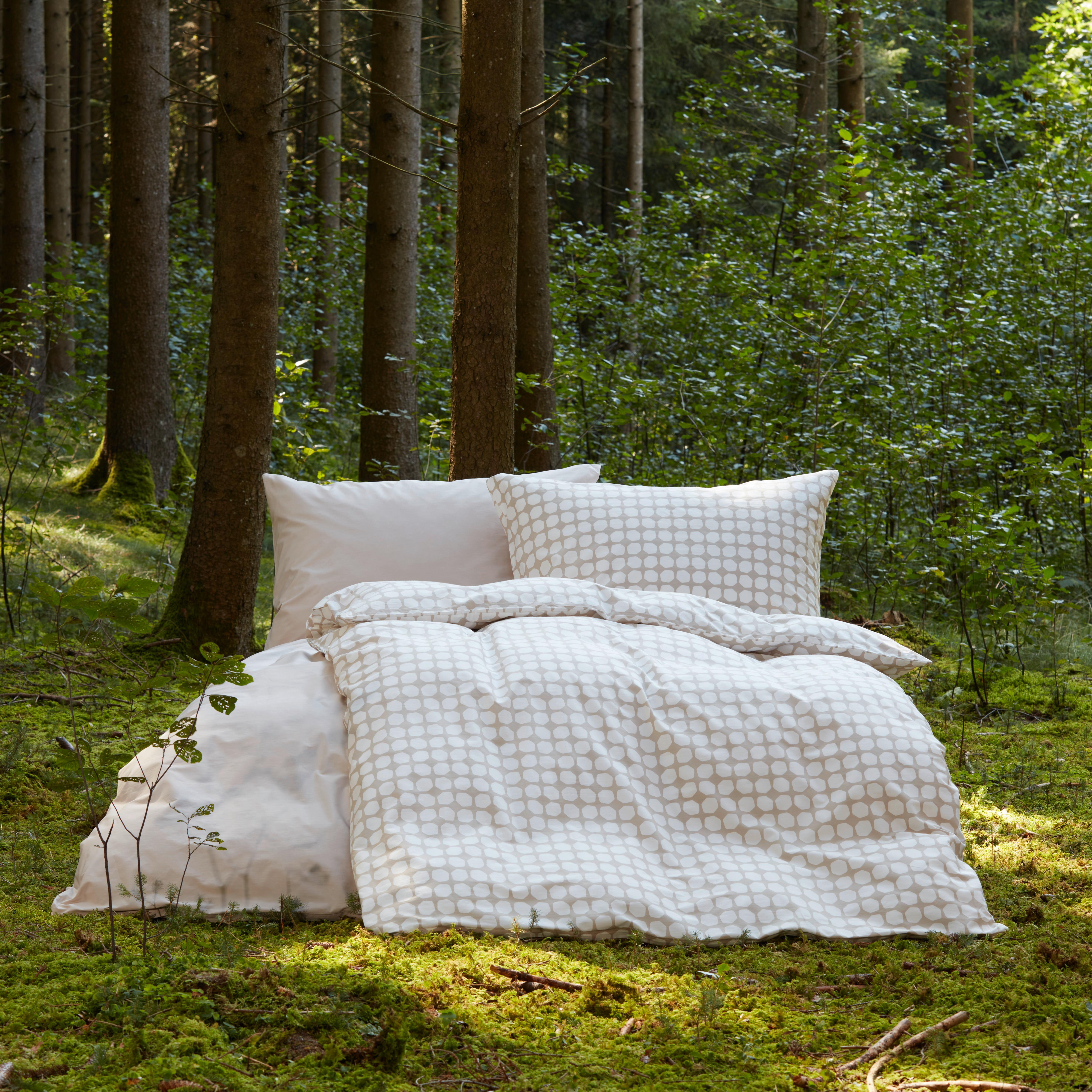Bettwäsche Bio-Lisa in Beige ca. 140x200cm - Beige, MODERN, Textil (140/200cm) - ecoTree