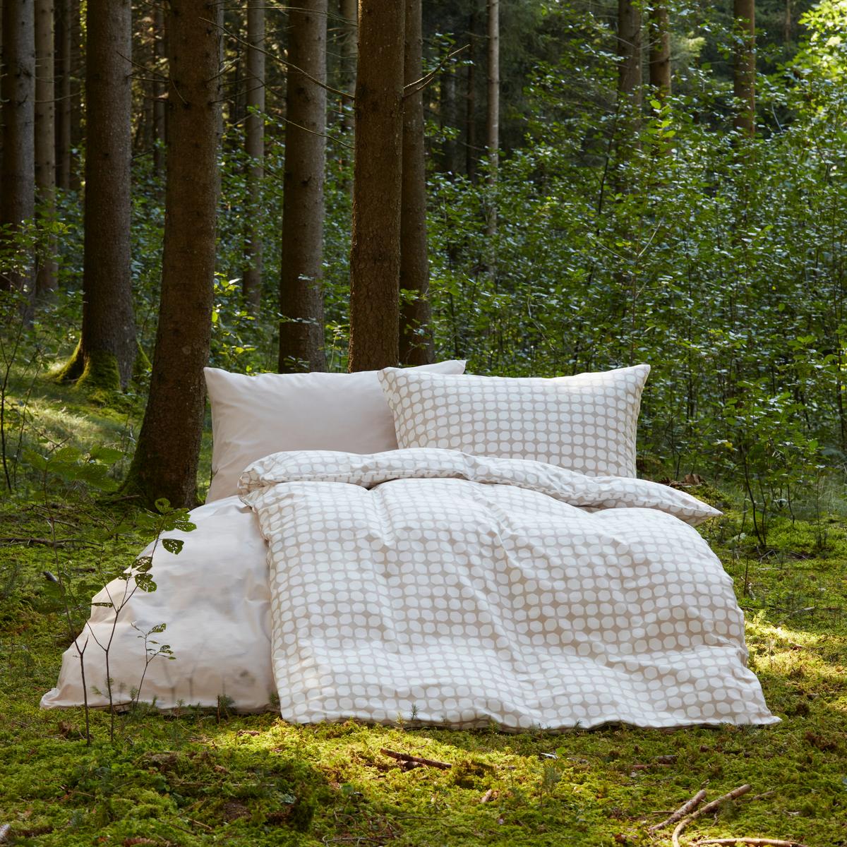 Bettwäsche Bio-Lisa in Beige in ca. 135x200cm - Beige, MODERN, Textil (135/200cm) - ecoTree