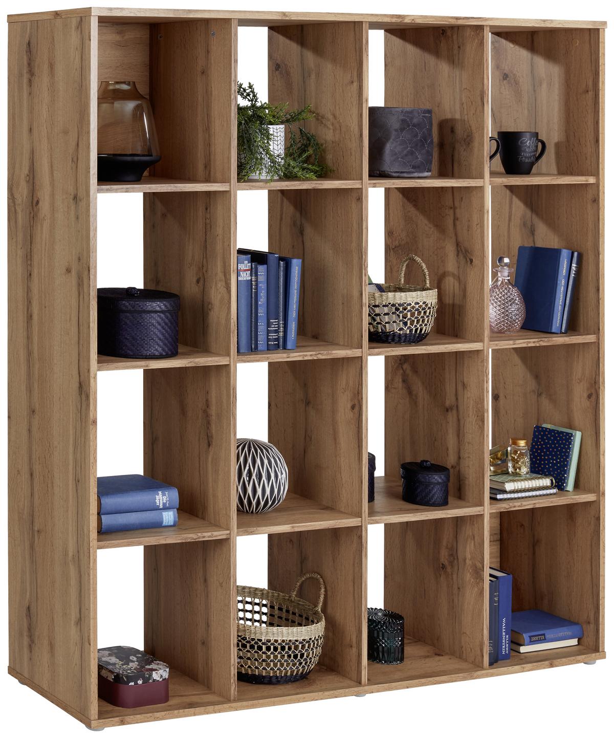 Térelválasztó Berni - tölgyfa színű, Modern, faalapú anyag (158/158/35cm)