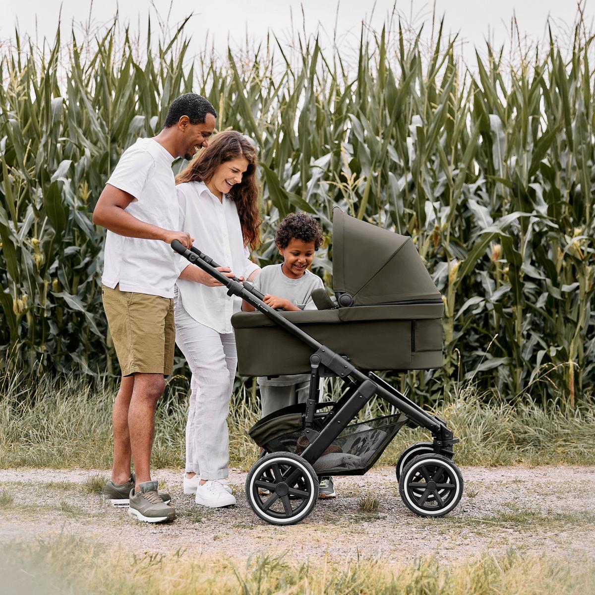 WÓZEK DZIECIĘCY SALSA 5 AIR - szarobrązowy, Basics (63/118/95.5cm) - ABC Design