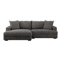 Kutna Garnitura Pelle - siva/crna, Moderno, tekstil (180/265cm) - Modern Living