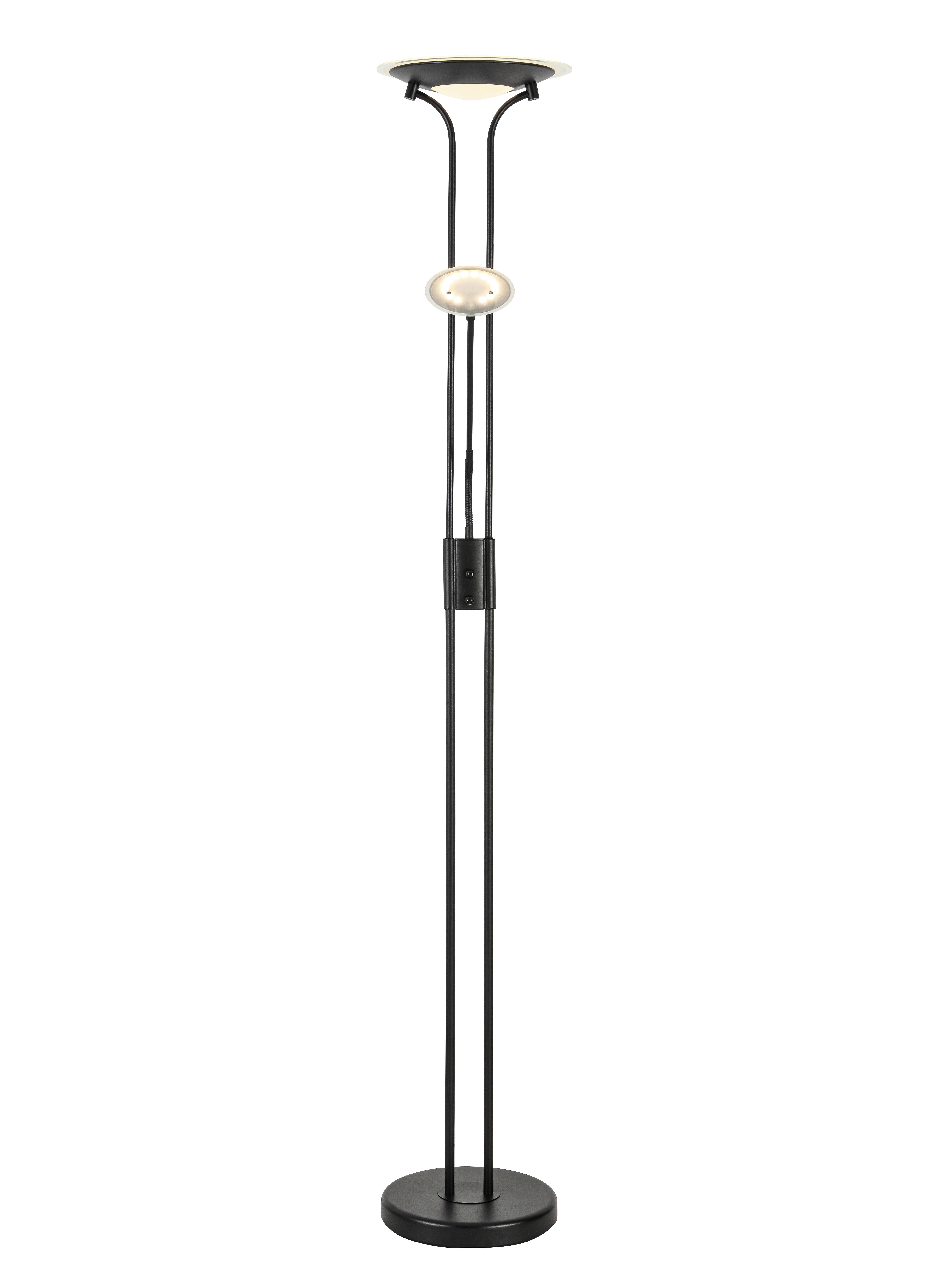 Lampadar cu LED JIRT - negru, Modern, plastic/sticlă (30/180cm) - Modern Living