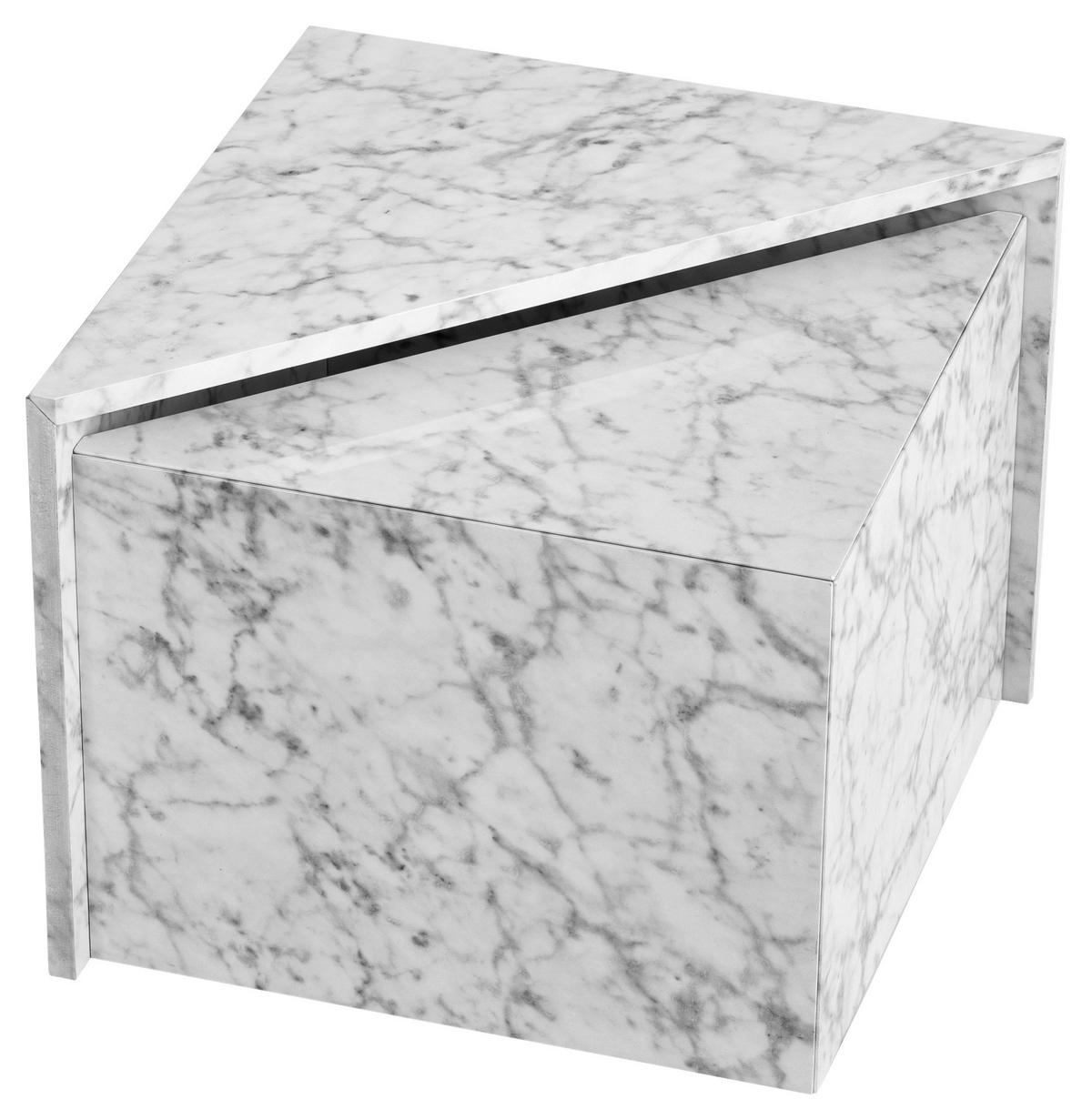 Klubska Miza Monobloc - siva/bela, Trendi, leseni material (50/50/41,5cm) - Livetastic