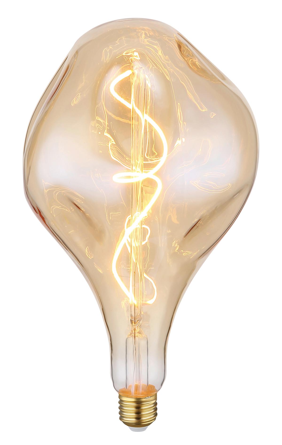 Dekorativna Žarnica/sijalka 11536a Led - barve medenine, Basics, kovina/steklo (16,5/28cm) - Globo