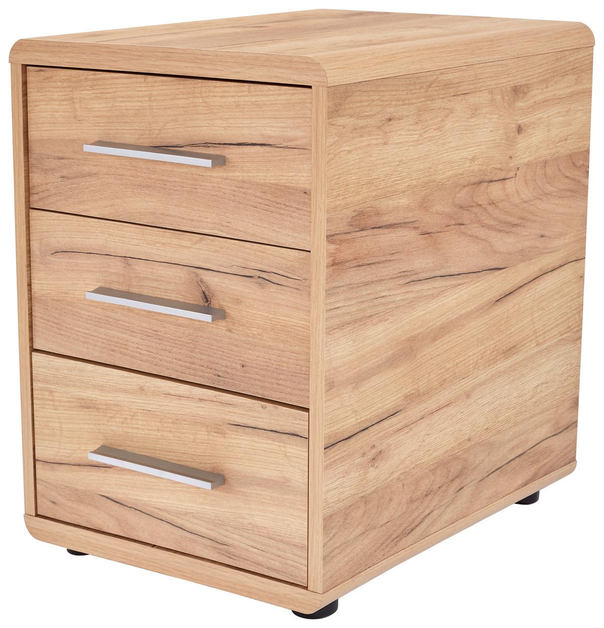 Predalnik Fontana, Barva Hrasta - barve kroma/črna, Moderno, umetna masa/leseni material (44,3/59,6/50cm) - Mömax